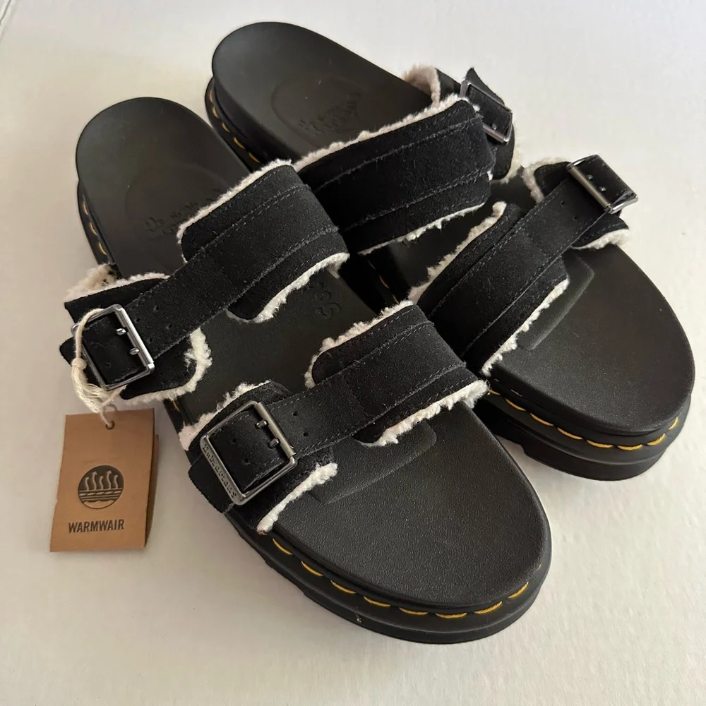 Dr Martens Myles Platform Sandals with Sherpa Lining Mens 14 EU 48